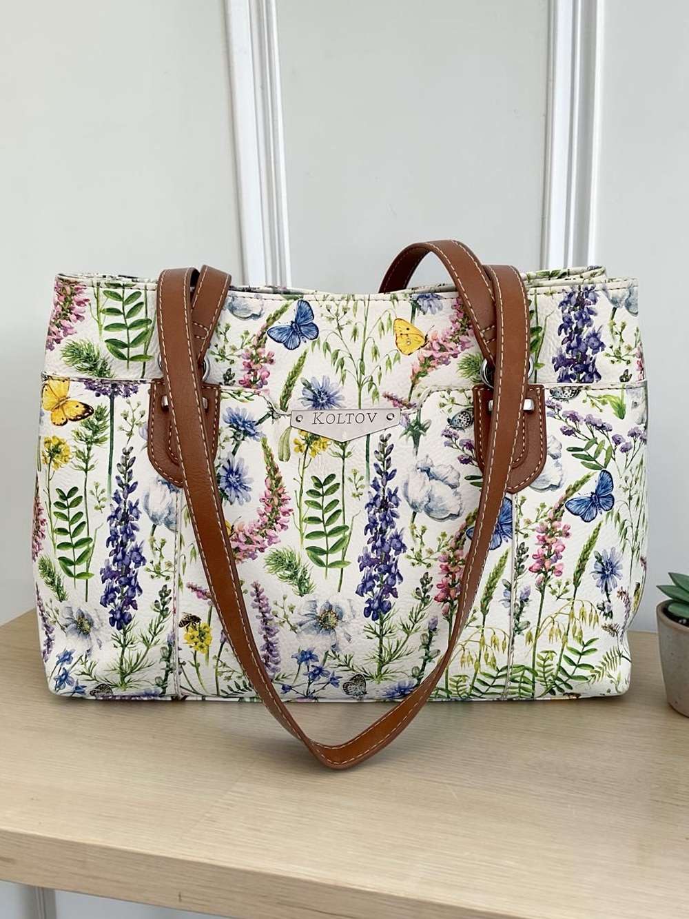 Koltov Secret Garden Floral Double Handle Shoulder Bag